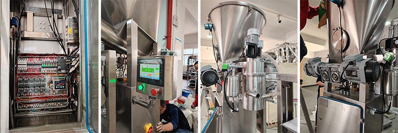 Auger filling system of powder packaging machine Auger filling system of powder packaging machine